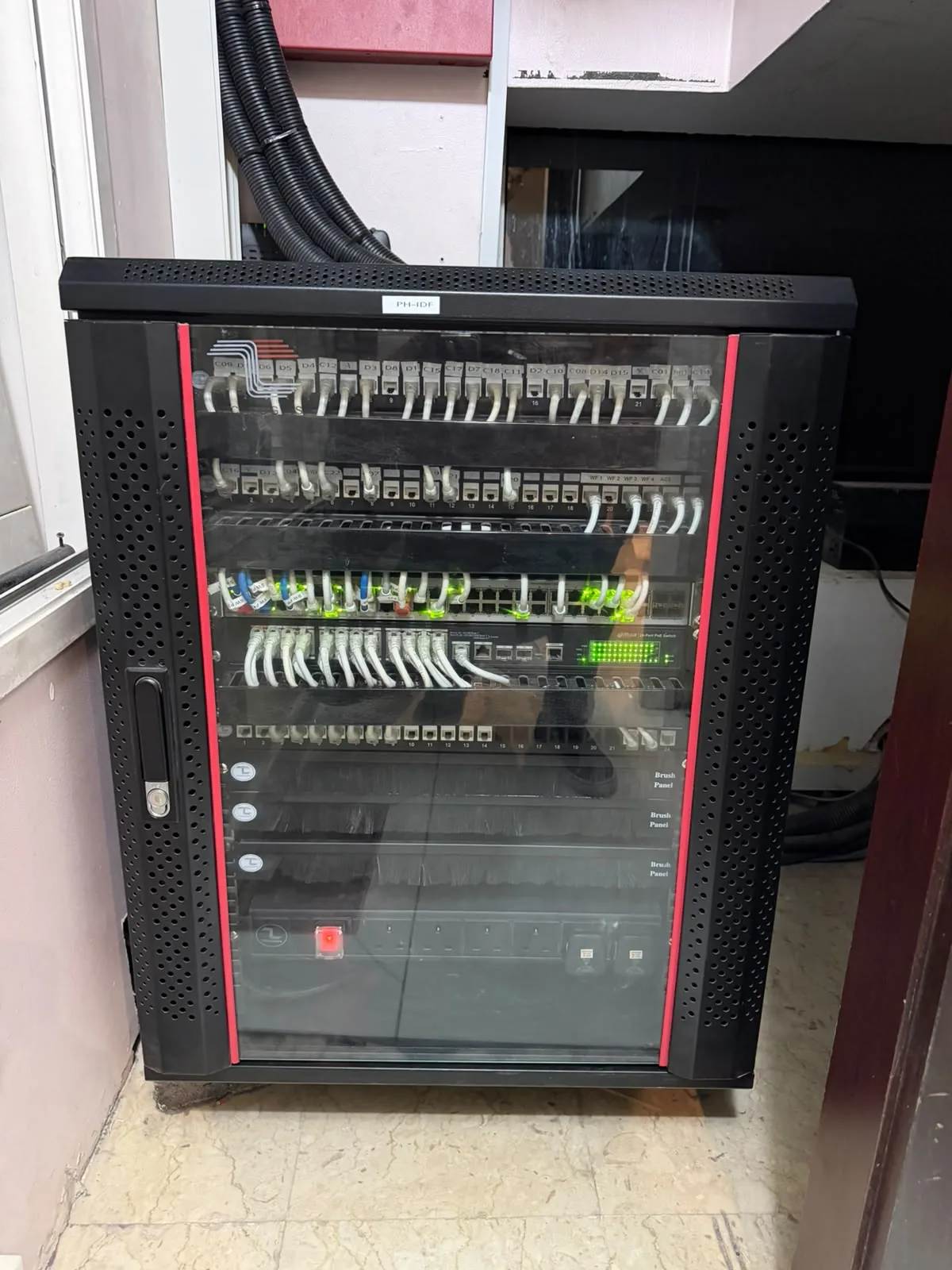 Network racks & cabinets installation