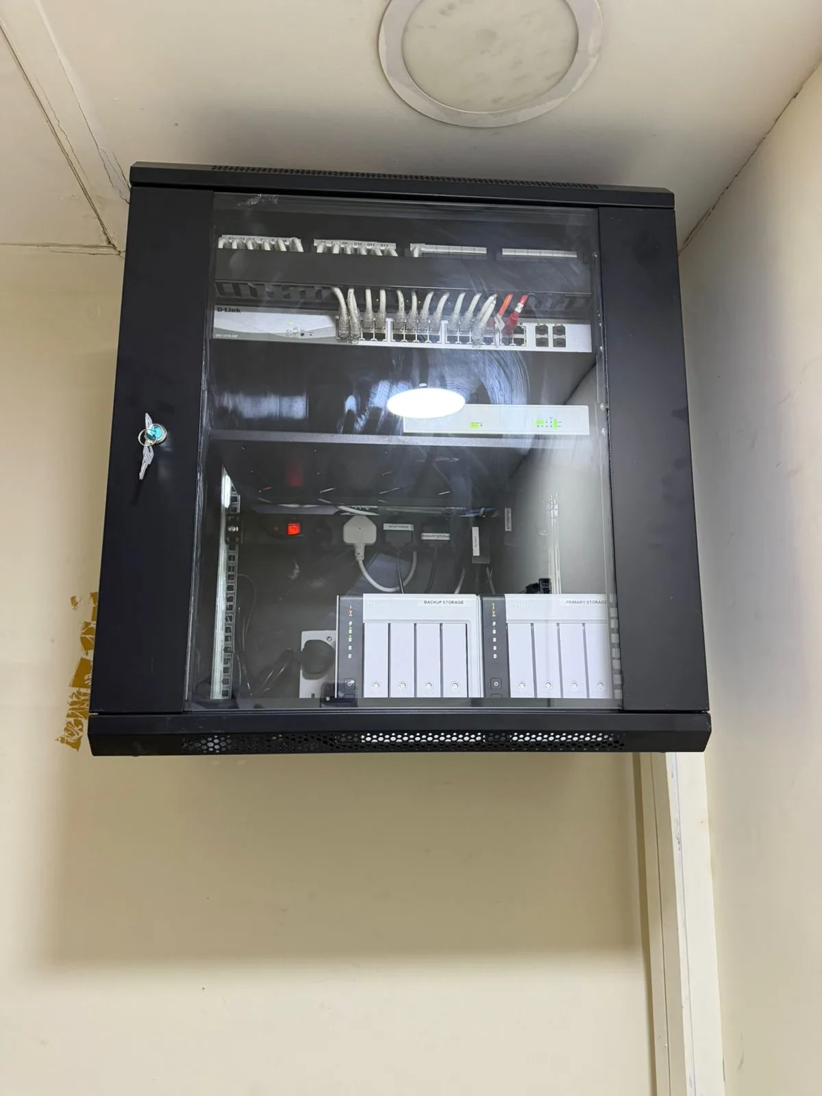 Wall-mounted infrastructure installation
